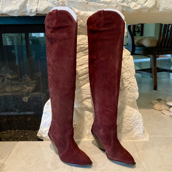 Free People Shoes - NWT and box Free People brand  triple crown over the knee suede boots- size 8